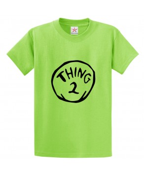 Thing 2 Funny Unisex Kids and Adults T-Shirt for Book Series Fans